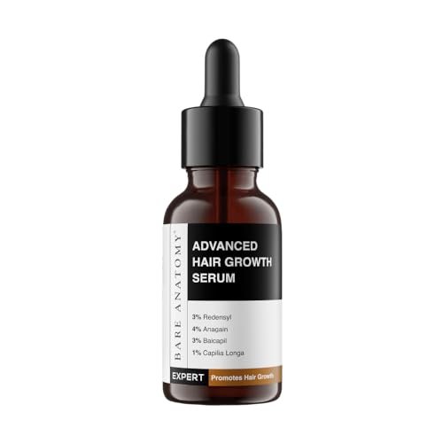 Bare Anatomy Advanced Hair Growth Serum| 3% Redensyl - 2x Better Results than Minoxidil | + 4% Anagain + 3% Baicapil | Rosemary, Biotin | Hair growth & Hair fall control serum for Women & Men | 30mL : Beauty & Personal Care - Image 2
