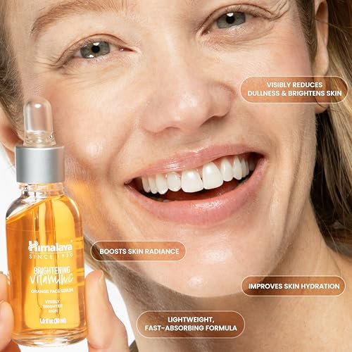 Himalaya Brightening Vitamin C Orange Face Serum, with Niacinamide, Hyaluronic Acid & Tangerine Peel Extract for Visibly Enhanced Luminosity and Brighter Skin, Lightweight Formula, 1.0 fl oz (30 mL) : Beauty & Personal Care - Image 5